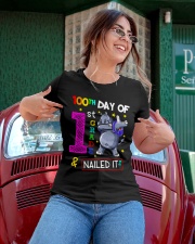 100th Day Of 1st Grade And Nailed It Ladies T-Shirt apparel-ladies-t-shirt-lifestyle-01