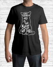 Happy Father's Day To The Best Cat Dad Classic T-Shirt lifestyle-mens-crewneck-front-1