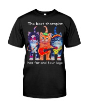 The Best Therapist Has Fur And Four Legs Classic T-Shirt front