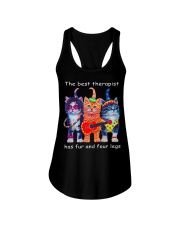 The Best Therapist Has Fur And Four Legs Ladies Flowy Tank tile