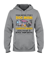Tough Enough To Be A Dog Mom And Camping Queen Hooded Sweatshirt tile