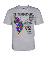 September Girl V-Neck T-Shirt tile