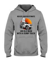 Never Underestimate An Old Man With A Dump Truck Hooded Sweatshirt tile