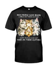 Happy People Have Cat Hair On Their Clothes Classic T-Shirt tile