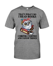 I Read Books - I Drink Coffee And I Know Things Premium Fit Mens Tee tile