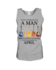 A Man Who Loves Guitar And Was Born In April Unisex Tank tile