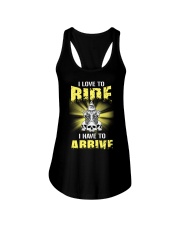 I Love To Ride I Hate To Arrive Ladies Flowy Tank tile