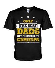 Best Dads Get Promoted To Grandpa V-Neck T-Shirt tile