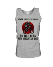 An Old Man With A Mountain Bike Unisex Tank tile