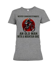 An Old Man With A Mountain Bike Premium Fit Ladies Tee tile