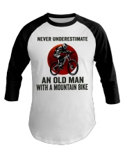 An Old Man With A Mountain Bike Baseball Tee tile