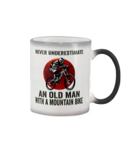 An Old Man With A Mountain Bike Color Changing Mug tile