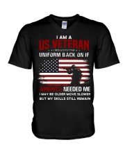 I Am A Us Veteran Design V-Neck T-Shirt tile