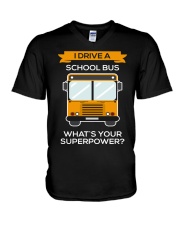 School Bus Driver V-Neck T-Shirt tile
