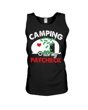 Camping Ate My Paycheck Unisex Tank tile