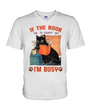 If The Book Is Open - I'm Busy V-Neck T-Shirt tile