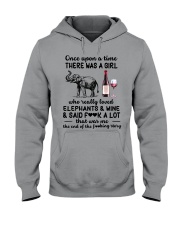 A Girl Who Really Loved Elephants And Wine Hooded Sweatshirt tile