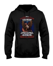 Grumpy Veteran I Love Freedom Hooded Sweatshirt front