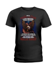 Grumpy Veteran I Love Freedom Ladies T-Shirt tile