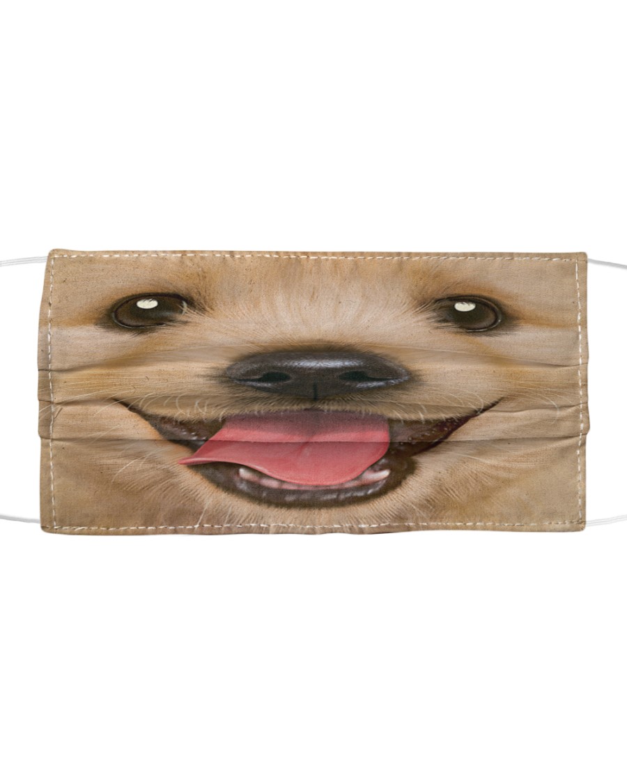 Big Face Golden Retriever Cloth face mask