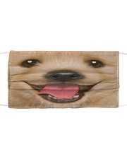 Big Face Golden Retriever Cloth face mask front