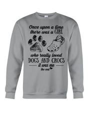 A Girl Who Really Loved Dogs And Crocs Crewneck Sweatshirt tile
