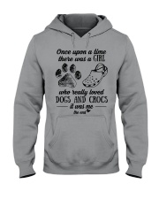 A Girl Who Really Loved Dogs And Crocs Hooded Sweatshirt tile