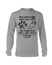 A Girl Who Really Loved Dogs And Crocs Long Sleeve Tee tile
