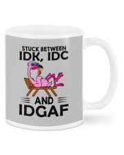 Stuck Between Idk Idc And Idgaf Mugs tile