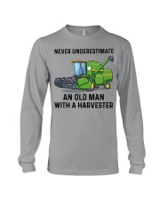 Never Underestimate An Old Man With A Harvester Long Sleeve Tee tile