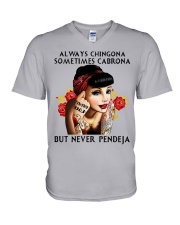 Always Chingona Sometimes Cabrona V-Neck T-Shirt tile