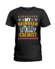 I Become A Chemist Ugly Christmas Ladies T-Shirt front