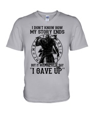 I Will Never Say I Gave Up V-Neck T-Shirt tile