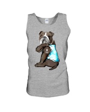 Bulldog - I Love Dad Unisex Tank tile