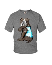 Bulldog - I Love Dad Youth T-Shirt tile