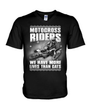 Motocross Riders V-Neck T-Shirt tile