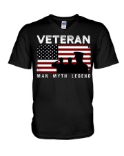 Veteran Man Myth Legend V-Neck T-Shirt tile