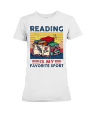 Reading Is My Favorite Sport Premium Fit Ladies Tee tile