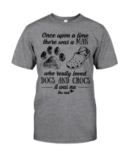 A Man Who Really Loved Dogs And Crocs Classic T-Shirt tile