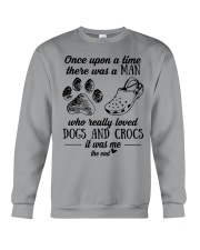 A Man Who Really Loved Dogs And Crocs Crewneck Sweatshirt tile
