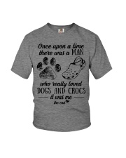 A Man Who Really Loved Dogs And Crocs Youth T-Shirt tile