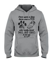A Man Who Really Loved Dogs And Crocs Hooded Sweatshirt tile