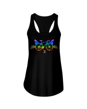 Cat Bicycle Design Ladies Flowy Tank tile