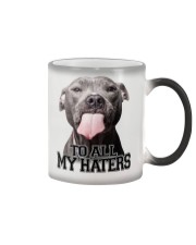 To All My Haters Color Changing Mug tile