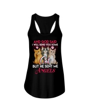 God Sent Me Angels Ladies Flowy Tank tile