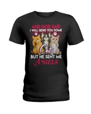God Sent Me Angels Ladies T-Shirt front