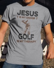 Jesus Is My Savior - Golf Is My Therapy Classic T-Shirt apparel-classic-tshirt-lifestyle-28
