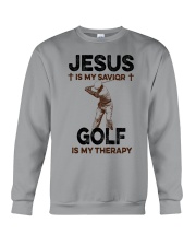 Jesus Is My Savior - Golf Is My Therapy Crewneck Sweatshirt tile