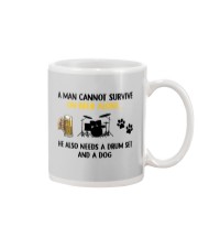 A Man Needs A Drum Set And A Dog One Beer Mug tile