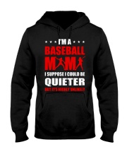 Baseball Mom Quieter But Unlikely Hooded Sweatshirt tile